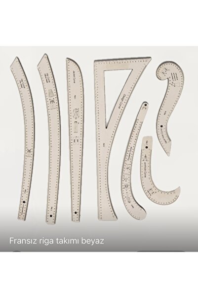 MUSİ FRANSIZ RİGA TAKIMI (AHŞAP ) ( beyaz renk ) ( 7 parça )