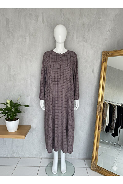 fariza tekstil Lizzy kışlık kumaş parça robalı tesettür elbise