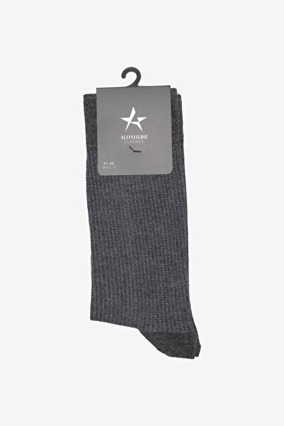 ALTINYILDIZ CLASSICS Men's Anthracite Patterned Single Socks