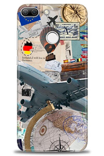 Rulet Aksesuar غطاء متوافق مع هاتف هواوي هونر 9 لايت HD مطبوع - غطاء سيليكون ...