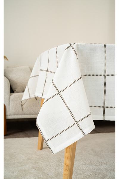 Tropikhome Kare Desenli Masa Örtüsü