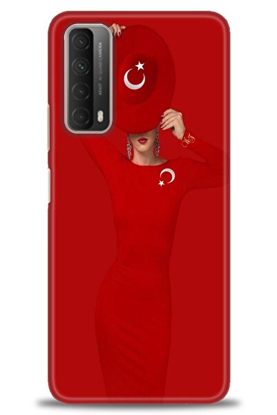 Rulet Aksesuar حافظة متوافقة مع هاتف هواوي بي سمارت 2021 HD مطبوع + واقي شاشة...