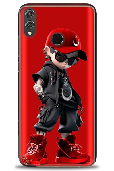 Rulet Aksesuar غطاء متوافق مع هاتف هواوي هونر 8X HD مطبوع - غطاء سيليكون بتصم...