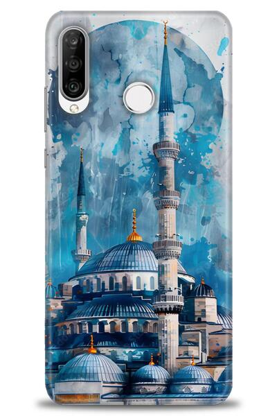 Rulet Aksesuar غطاء متوافق مع هاتف هواوي P30 لايت HD مطبوع - غطاء سيليكون مصم...