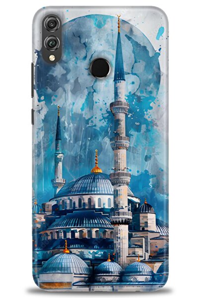 Rulet Aksesuar غطاء متوافق مع هاتف هواوي هونر 8X HD مطبوع - غطاء سيليكون بتصم...