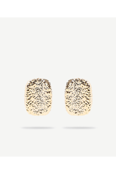 Yargıcı Textured Gold Earrings