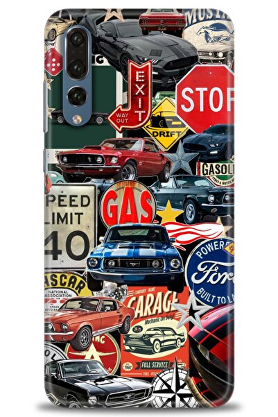 Rulet Aksesuar غطاء متوافق مع هاتف هواوي P20 برو HD مطبوع + واقي شاشة سيراميك...