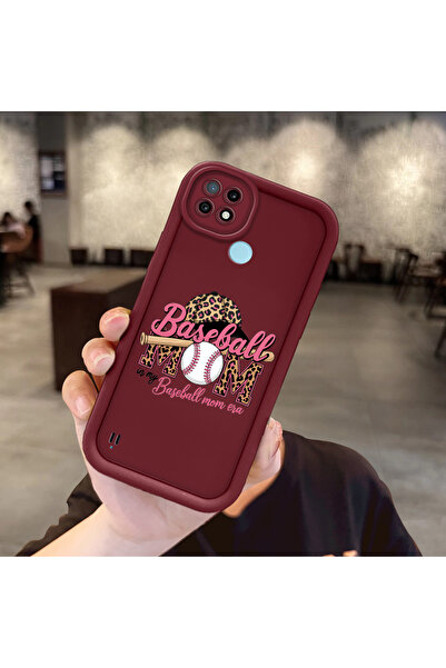 Hontinga حافظة هاتف ملونة من مادة السيليكون المتوافقة مع هاتف Realme C21، مضا...