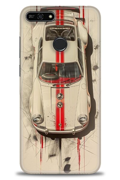 Rulet Aksesuar غطاء متوافق مع هاتف هواوي هونر 7A HD مطبوع - غطاء سيليكون بتصم...