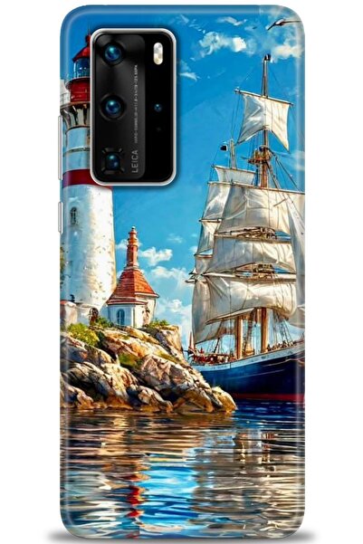 Rulet Aksesuar غطاء متوافق مع هاتف هواوي P40 Pro HD مطبوع - غطاء سيليكون بتصم...