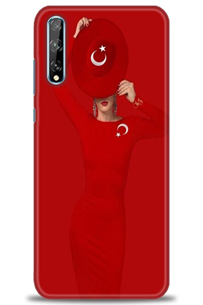 Rulet Aksesuar غطاء متوافق مع هاتف هواوي P Smart S HD مطبوع - غطاء سيليكون مص...