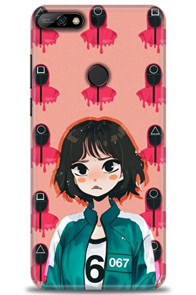 Rulet Aksesuar غطاء متوافق مع هاتف هواوي Y7 2018 HD مطبوع - غطاء سيليكون مصمم...