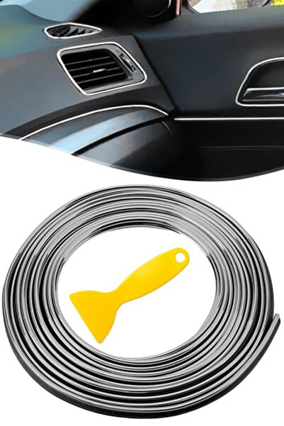 Privo Araba Dekorasyon Şeridi 5 Metre Esnek PVC Trim Şeridi Kolay Kurulum Ara...