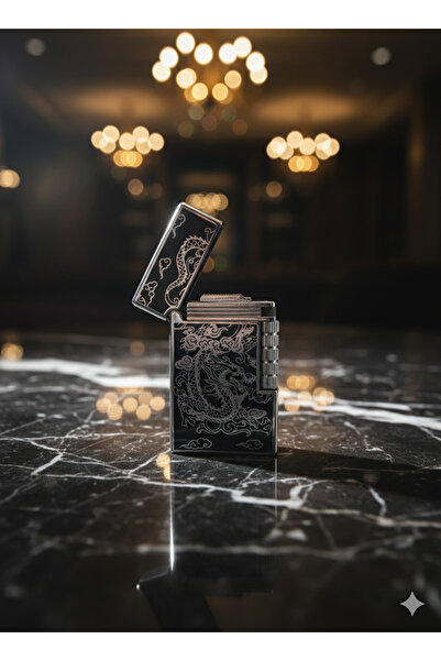 StillZone Ejderha Desenli Metal Çakmak