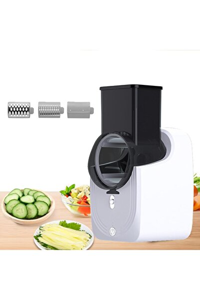 NO BRAND Electric Vegetable Chopper & Rotary Grater - Automatic Fast Slicer with Detachable Wash