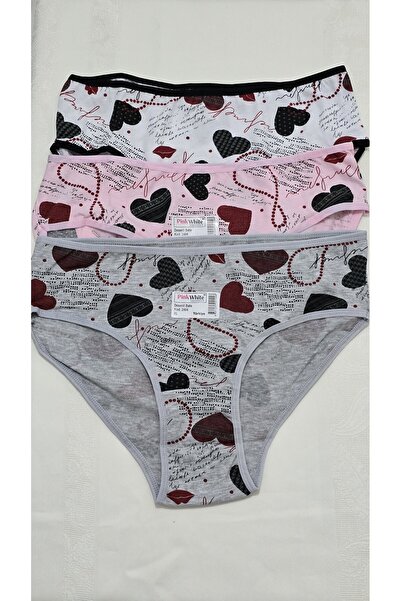 Macal Pink White Underwear Women's Panties Set of 3 2603