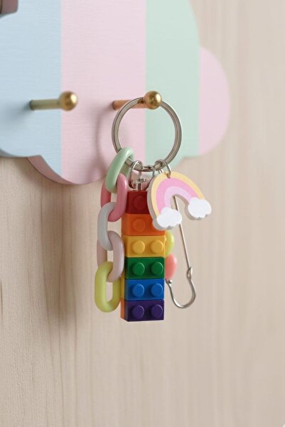 NADİDE AKSESUAR Colorful Motifed Keychain Anhtr-Cngl-Rnkl-Mtf