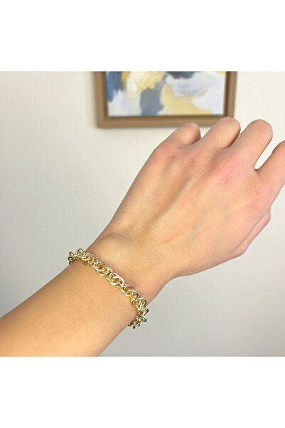 Madame Deco & Takı سوار مادام جولد ذو السلسلة السميكة المصنوعة من الفولاذ - س...