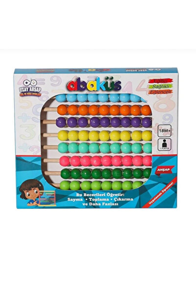 NASYONEL TOYS Ahşap Abaküs Zeka Oyunu | Renkli Boncuklu Sayı Sayma Oyuncağı |...
