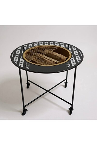 hana suhayla alttabii منقل حطب دائري ارتفاع كنب حديد ليزري