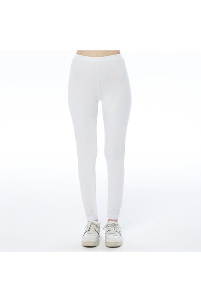 ASN concept Women's Leggings Stone Printed Knitted White Leggings (with Plus Size Option)