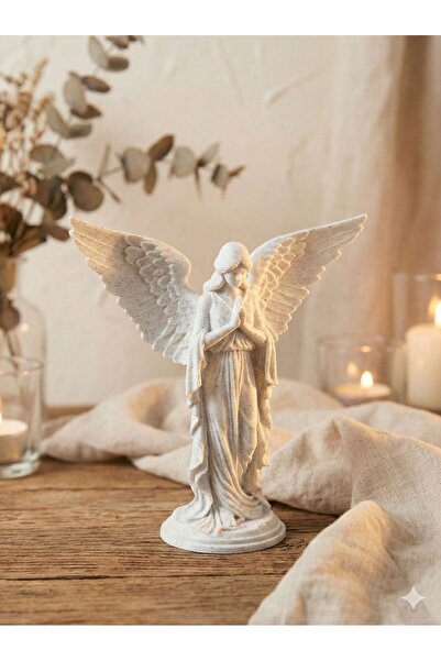 METAKEY3D Yeni Yıl Dekoratif Kanatlı Melek Biblo - Zarafetin Modern Dokunuşu (10 cm)