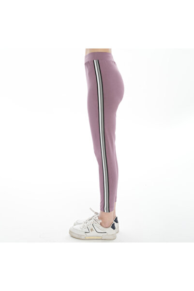 ASN concept Women's Pink Color Knitted Leggings with Side Stripes (Available in Plus Size Option)