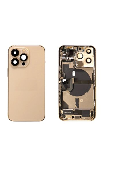 OEM İphone 13 Pro Max Uyumlu Kasa Dolu Bataryasız - Gold