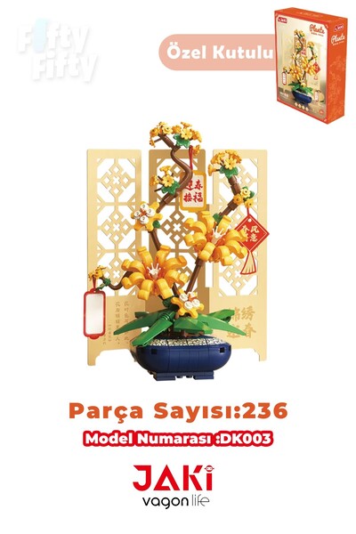 Vagonlife Jaki Plante Series Winter Jasmine Model 236 Piece Toy Building Set -Ffdk003