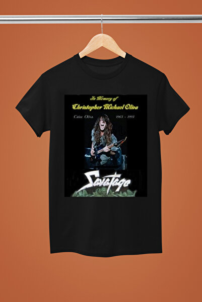MAGORS Savatage Printed Cotton Short Sleeve Regular Fit Rock T-Shirt