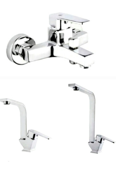 Tema Square Faucet Set (Bathroom Faucet, Sink Faucet, Kitchen Sink Faucet)