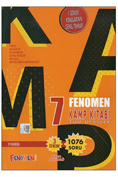 Fenomen Yayıncılık Fenomen 7.Sınıf Tüm Dersler Kamp Kitabı 1.Dönem Konuların ...
