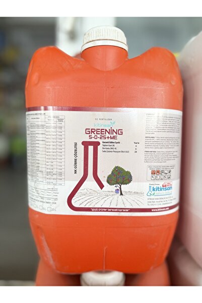 KİTİNSAN Greening 5-0-25 + ME Sıvı Meyve İritici Gübre 20 Litre