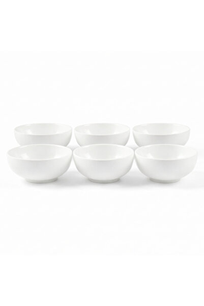 Cuisine Art EFE Bone China Bowl 5.5 Inch (Set of 6) | Premium White Round Bowl (14 x 14 x 5 cm)