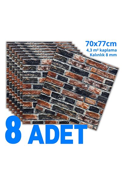 HORECA MARKET 3D Kendinden Yapışkanlı Duvar Kağıdı Strafor Köpük 70x77 Cm 8 A...