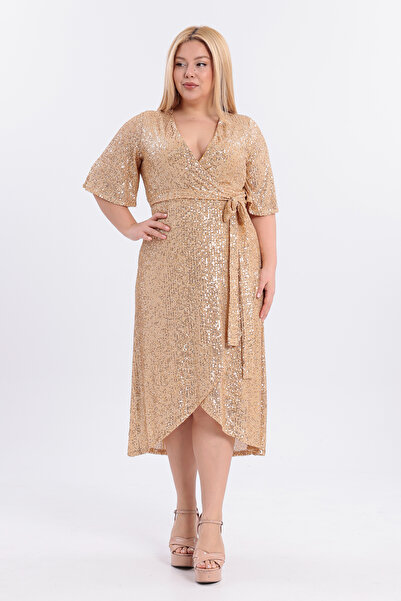 glitter plisse dress Plus 