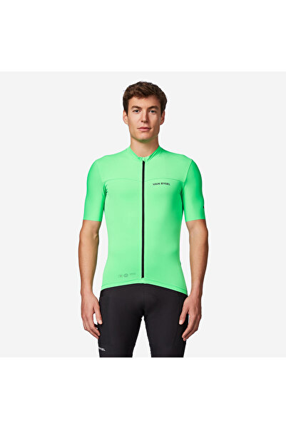 Decathlon Van rysel EDR 2 Erkek Kısa Kollu Yol Bisikleti Forması Yeşil