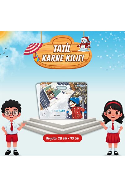 Üçgen Yayıncılık Tatil Karne Kılıfı – Kış Temalı 4 – Gülümseyen Çocuklar