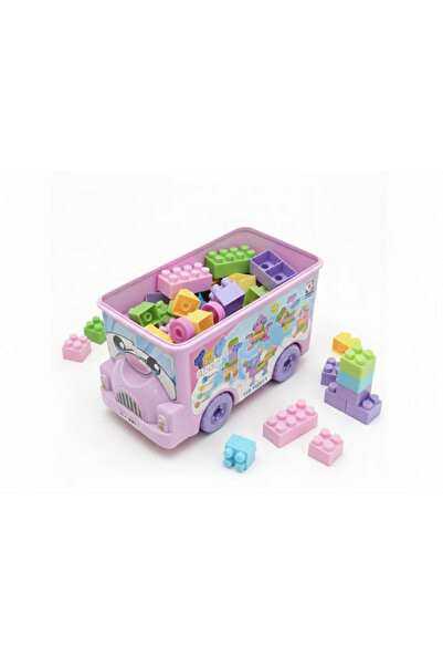 TOY LAND Kids Building Blocks Bus Set – 110 Pieces Creative Construction Toy