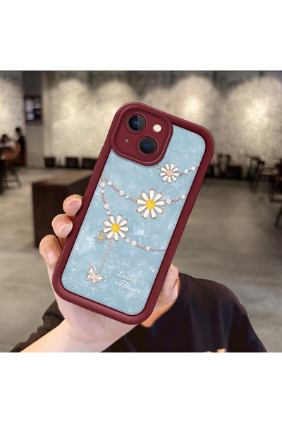 Hontinga حافظة هاتف ملونة متوافقة مع آيفون 15 بلس، مصنوعة من مادة السيليكون ا...