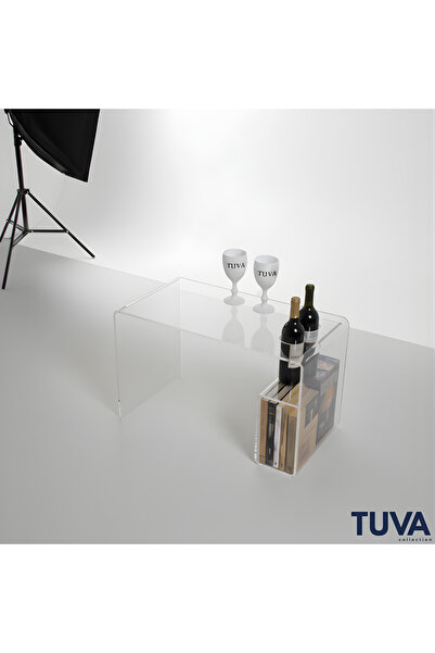 TUVA REKLAM Monarch Serve Pleksi Yan Sehpa & Dergilik | Bar ve Servis Sehpası...