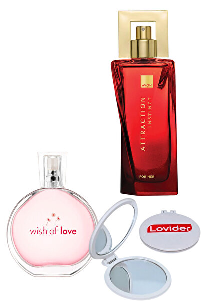 AVON Wish Of Love Parfüm EDT 50ml + Attraction Instinct Kadın Parfüm EDP 50ml...