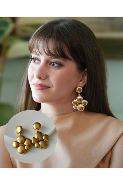 Unzilee أقراط ذهبية على شكل فقاعة من ماركة سالانتيلي