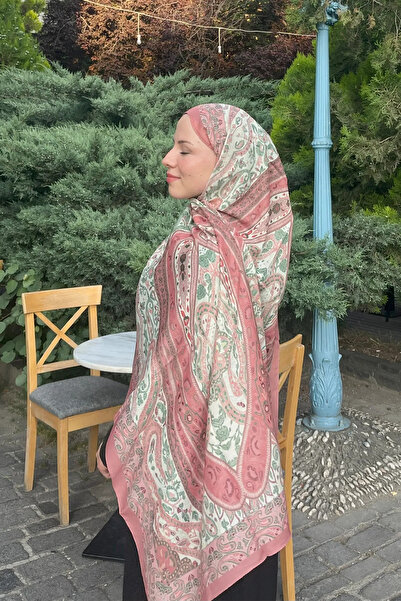 cs camellia scarf Μαλακό σάλι Vela Pattern - Ροζ καραμέλα
