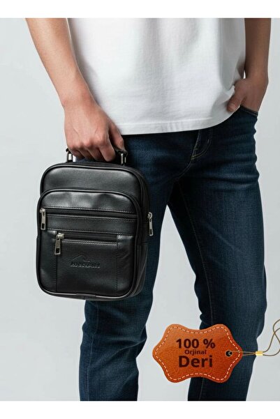 Gesa 100% Genuine Leather Medium Size Steel Case Hand and Shoulder Bag with Adjustable Strap