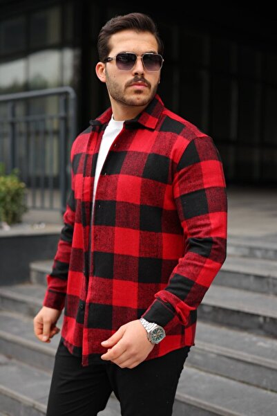 buğrahayalin Men's Plaid Patterned Lumberjack Shirt