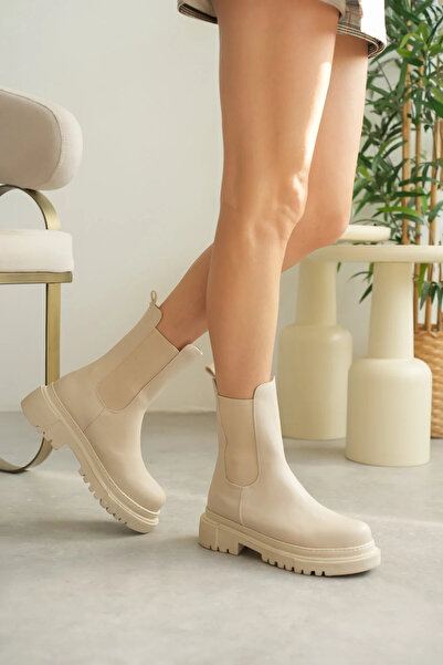 Luis a Costa 002 Bej Lastikli Kadın Bot