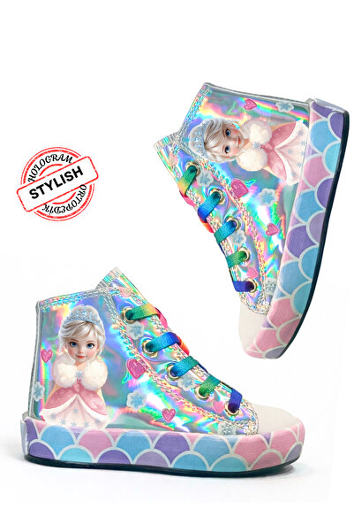Casabony 🌈   Pantofi sport cu fermoar cu hologramă pentru fete Ice