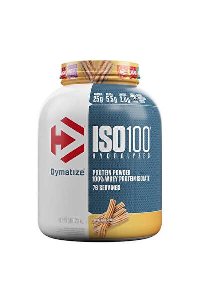 Dymatize ISO 100 Hydrolyzed whey protein isolate, Cinnamon Churro, 5 LB