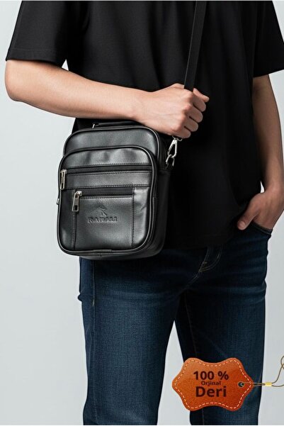 Gesa 100% Genuine Leather Small Size Steel Case Hand and Shoulder Bag with Adjustable Strap